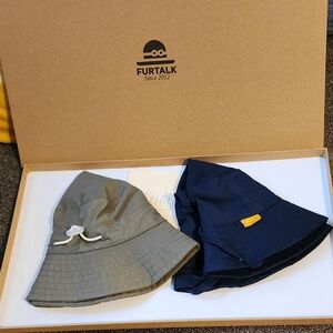 NWT Furtalk Infant Bucket Hats Set Of 2 0-6 Months‎